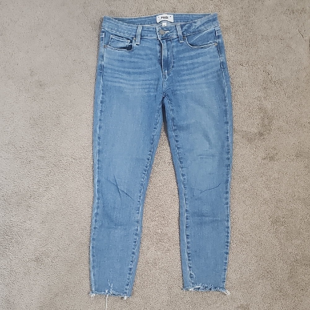 PAIGE Light Blue Skinny Jeans Verdugo Crop
